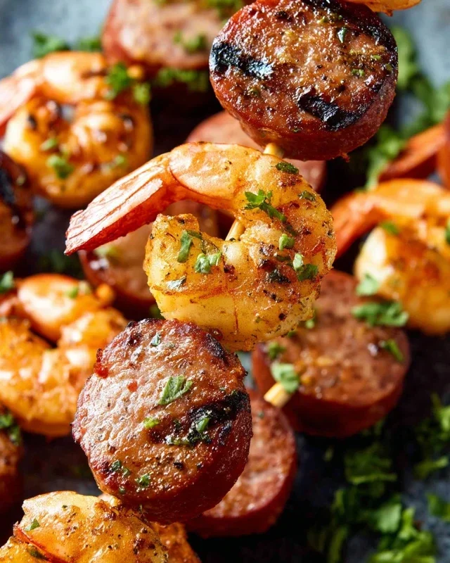 Sausage and Shrimp Kabobs