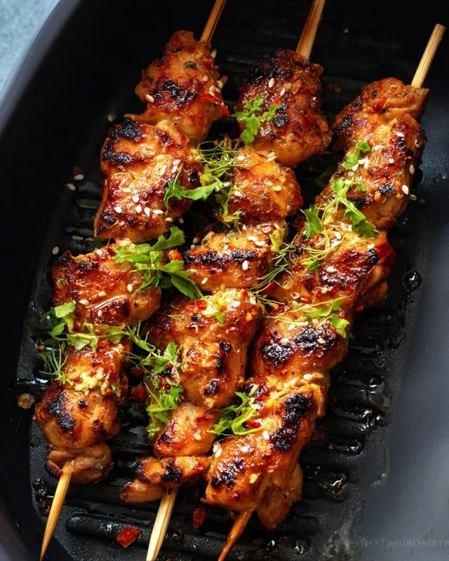 Bang Bang Chicken Skewers