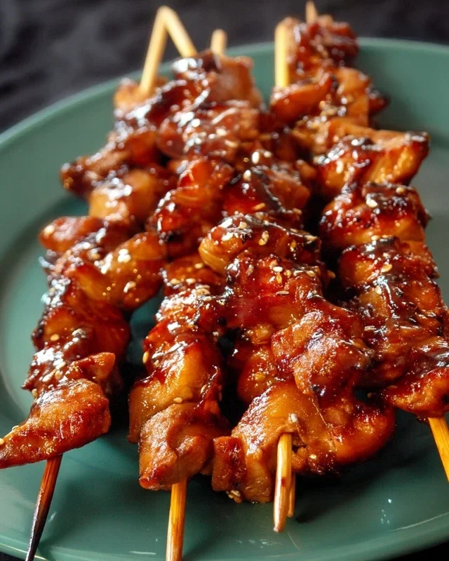 Sticky Bourbon Extract Extract Chicken Skewers