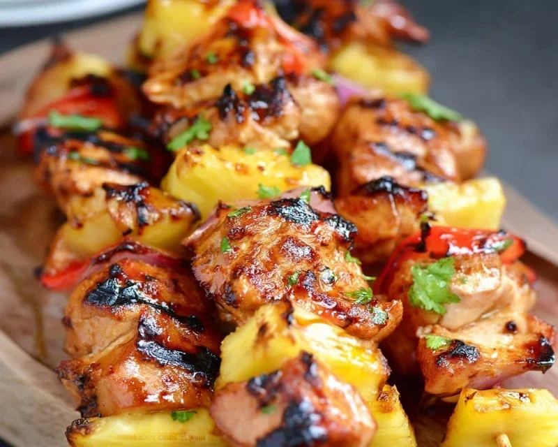 Pineapple Chicken Kebabs Recipe