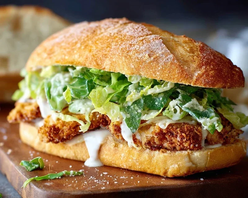 Crispy Chicken Caesar Sandwich