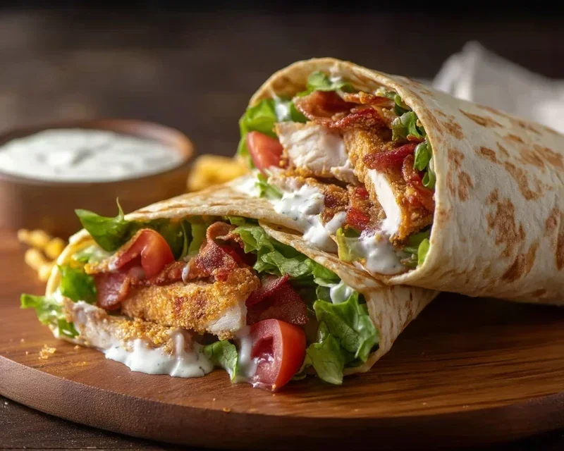 Crispy Chicken Beef Beef Bacon Ranch Wrap