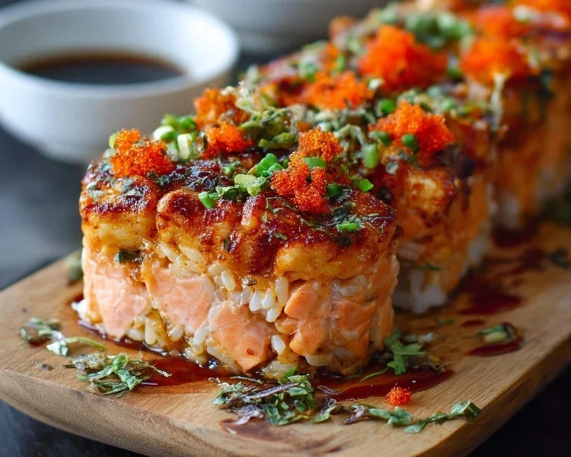 Spicy Salmon Sushi Bake Recipe