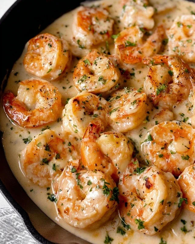 Creamy Garlic Shrimp (15 mins)