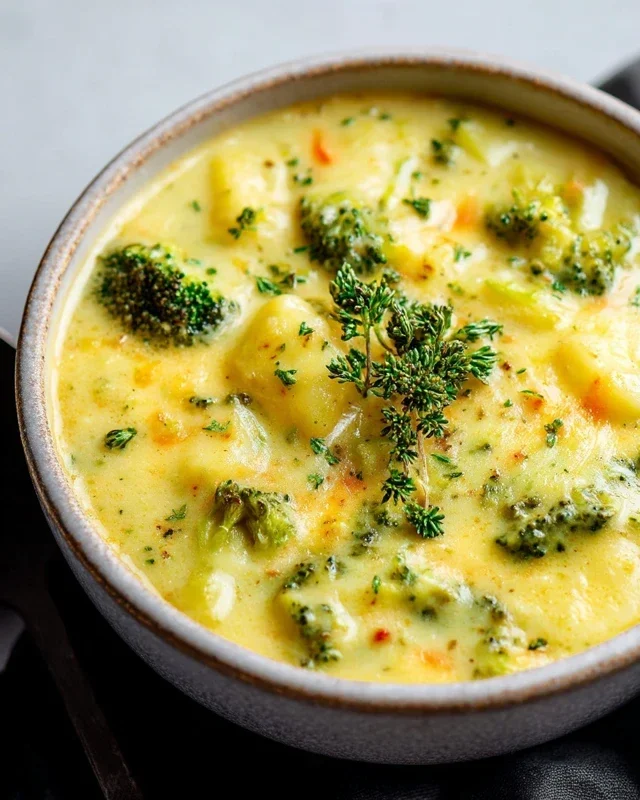 Broccoli Potato Cheese Soup Recipe