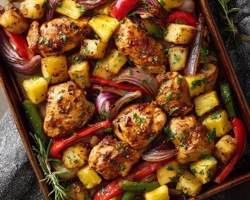 Hawaiian Chicken Sheet Pan