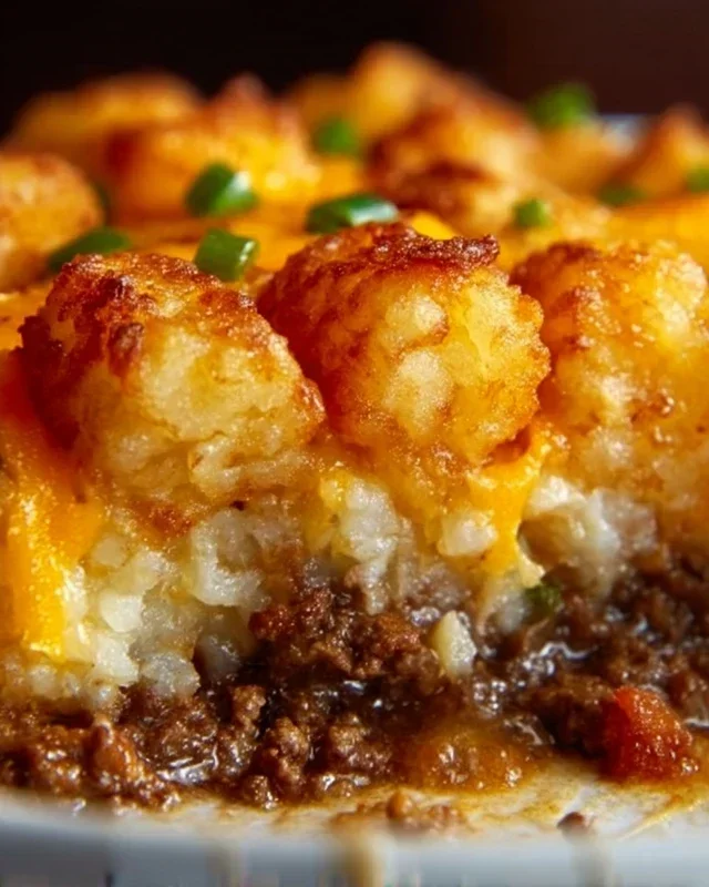Tater Tot Casserole with Ground Beef