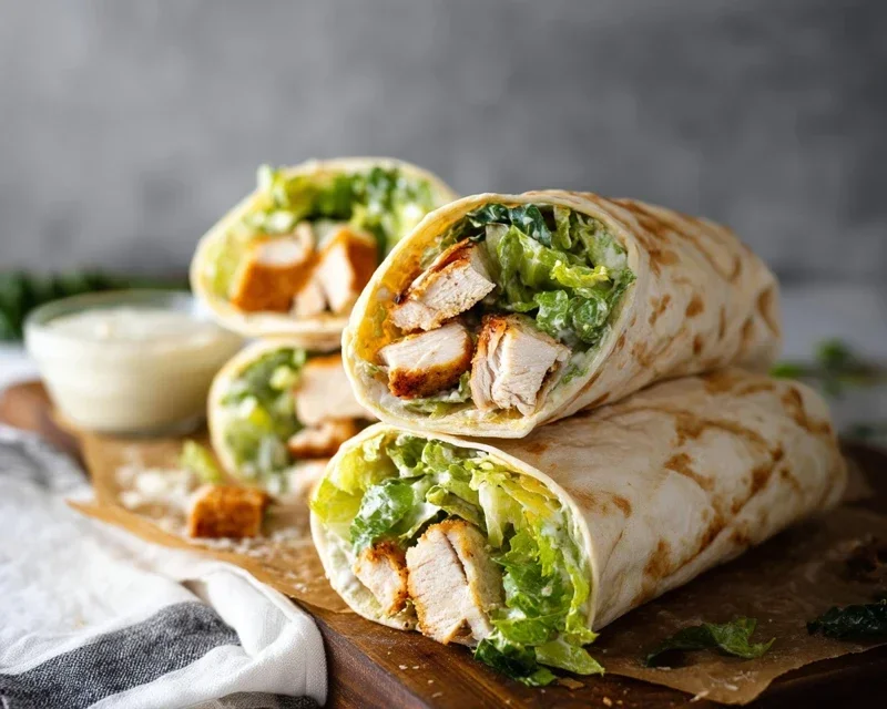 Chicken Caesar Wraps