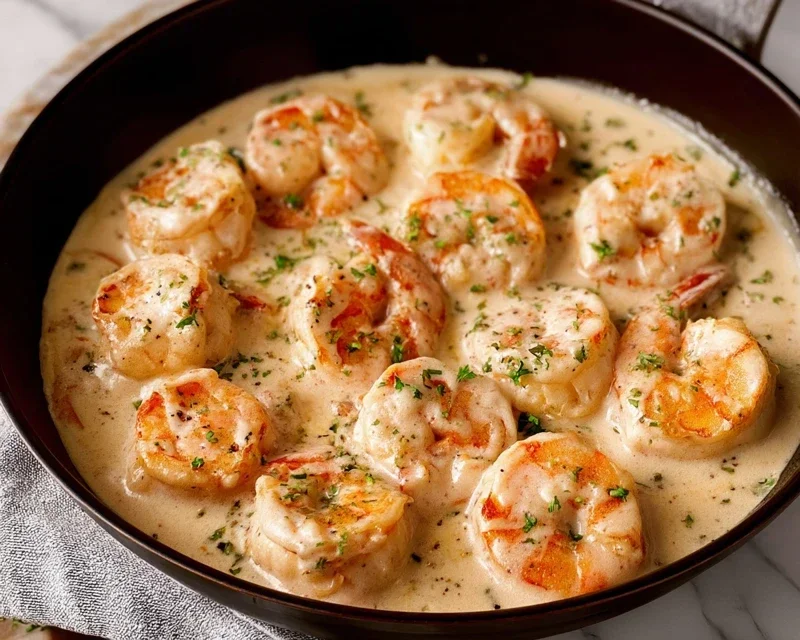 Creamy Garlic Shrimp (15 mins)