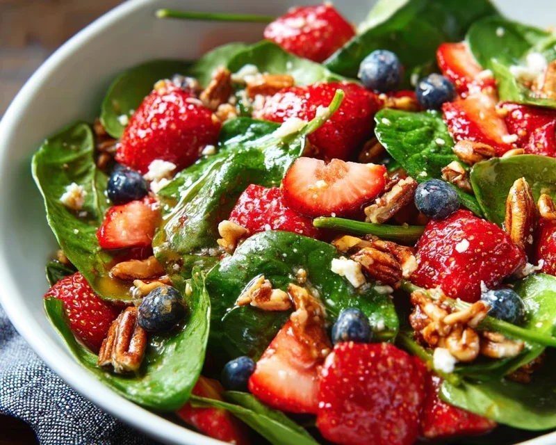 15-Minute Strawberry Spinach Salad