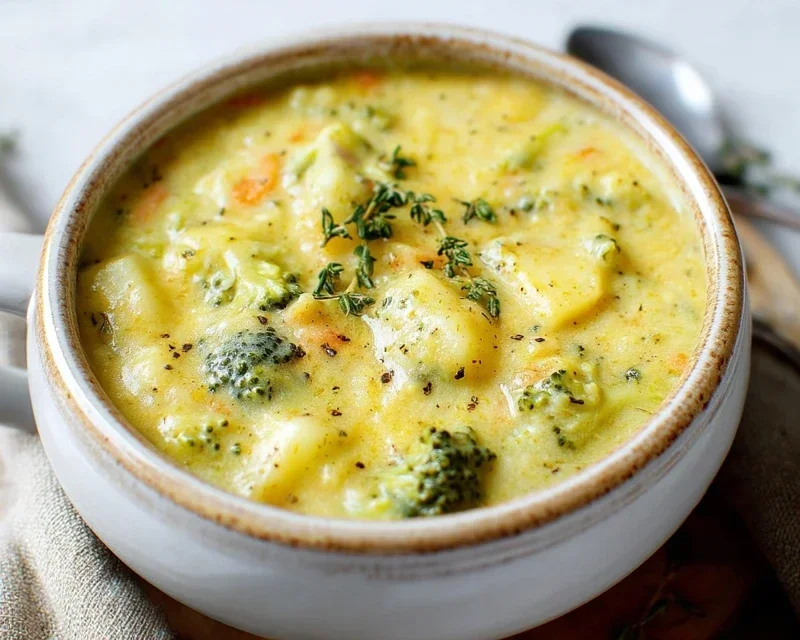 Broccoli Potato Cheese Soup Recipe