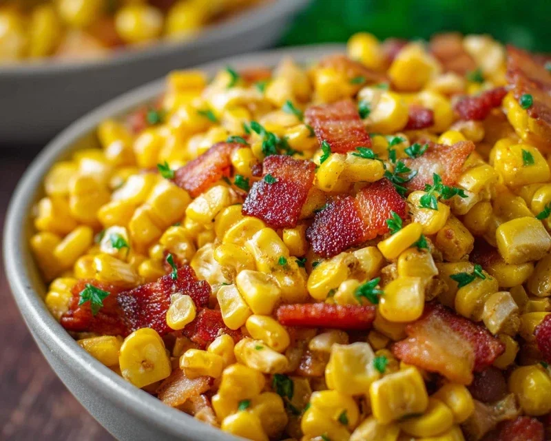 Fresh Corn and Beef Beef Bacon Side Dish