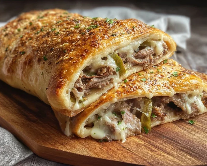 Philly Cheesesteak Stromboli