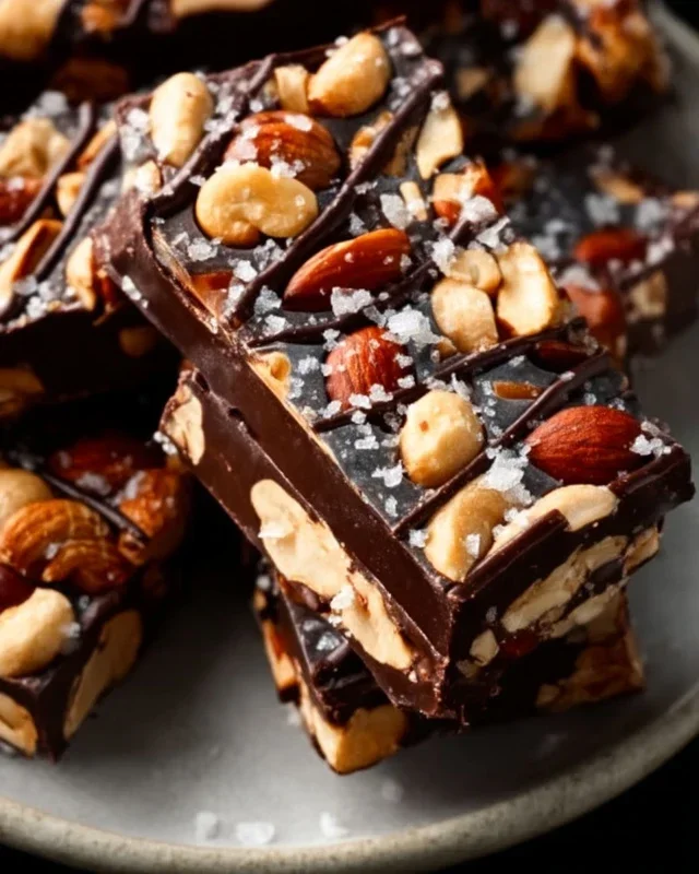 Dark Chocolate and Sea Salt Nut Bars