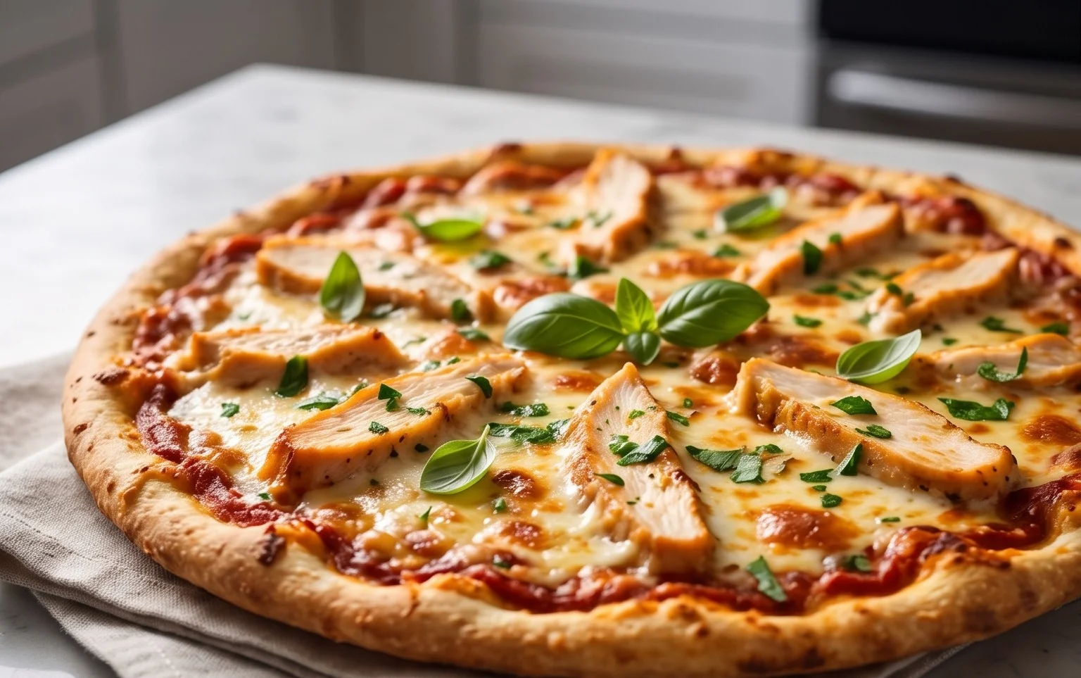 Chicken Crust Pizza (Low Carb + High Protein