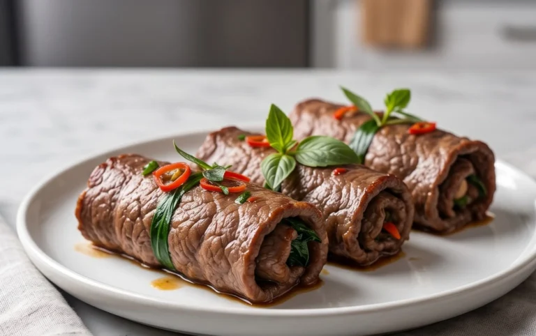 Thai Basil Beef Rolls