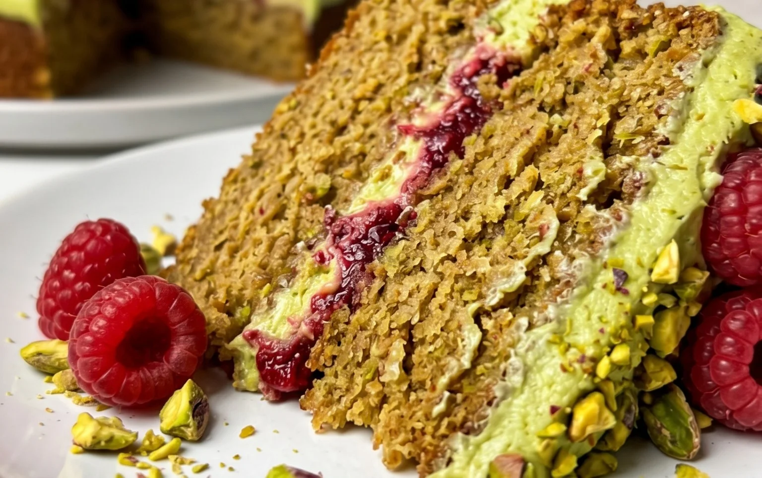 Pistachio Raspberry Cake