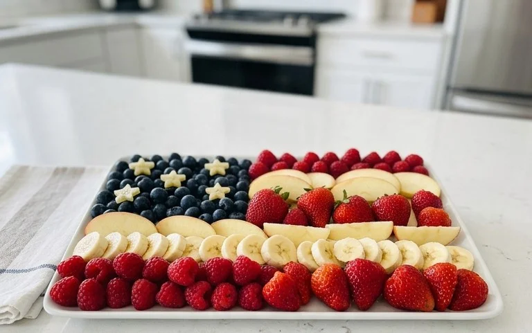 4th of July Fruit Platter Idea | How to Make an American Flag