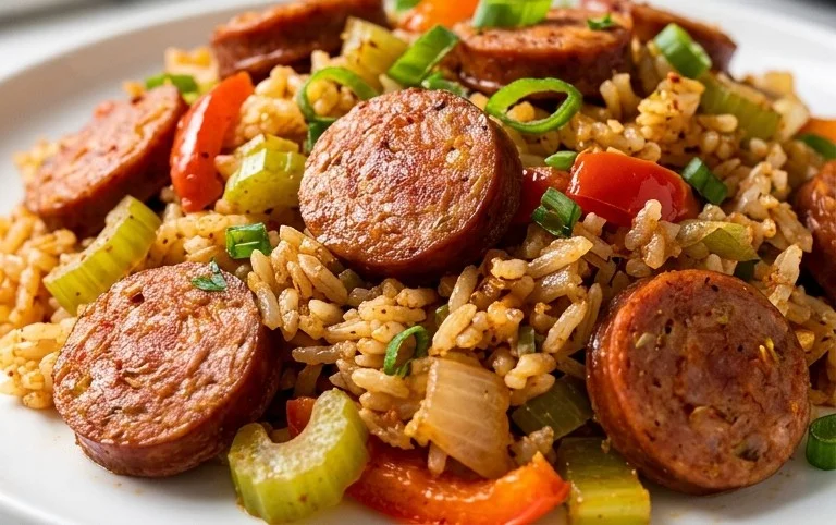 Cajun Sausage and Rice Skillet