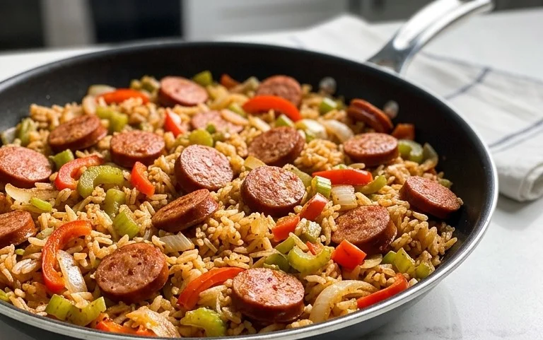 Cajun Sausage and Rice Skillet