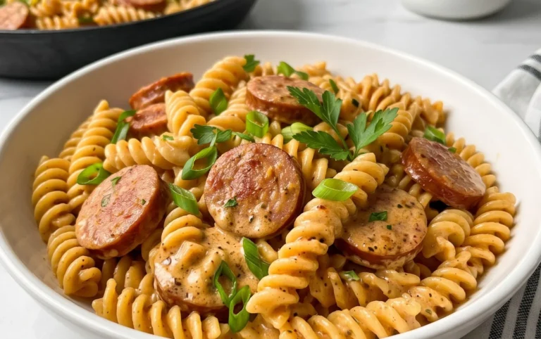 One-Pot Creamy Spicy Cajun Sausage Pasta