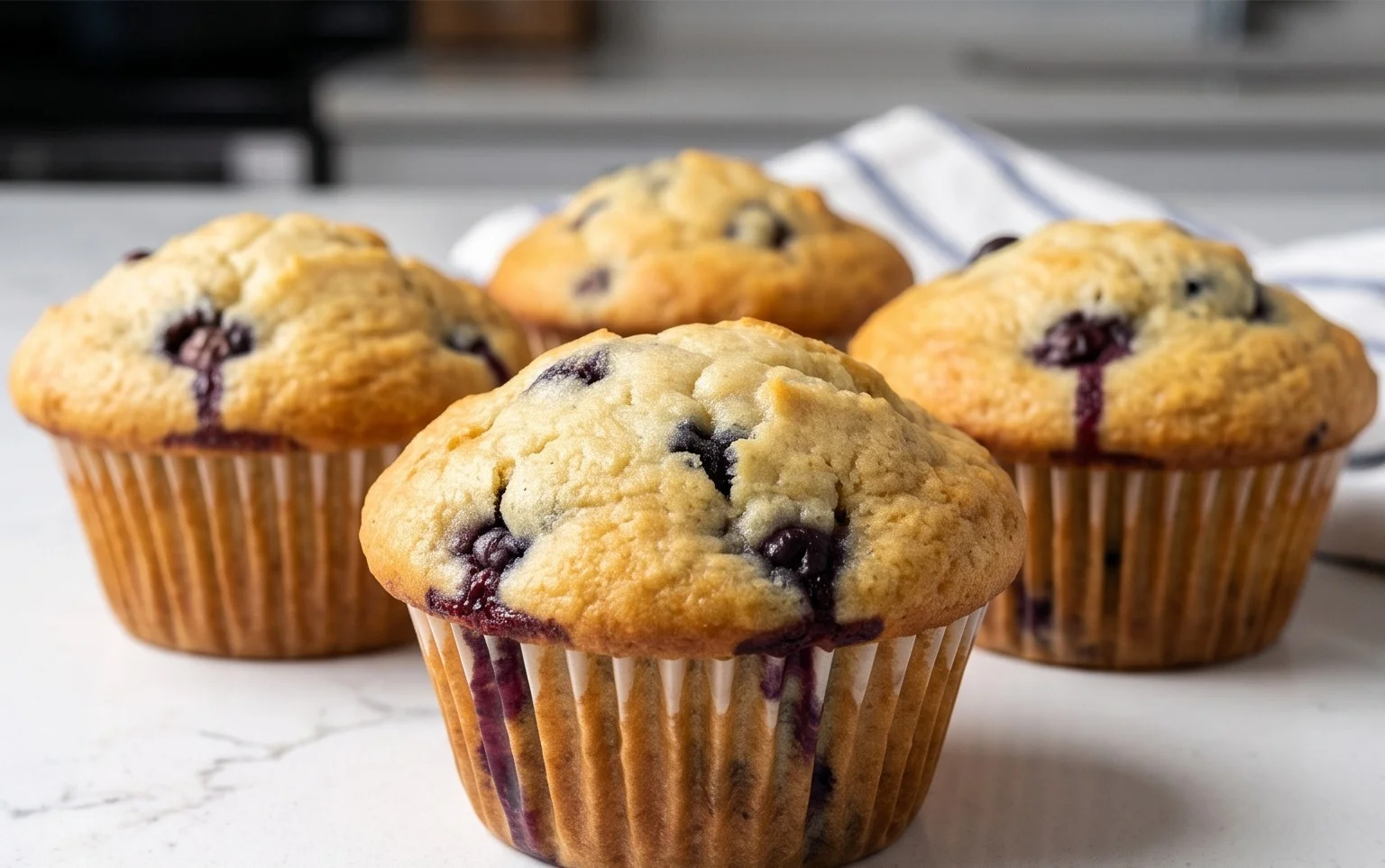 Sour Cream Blueberry Muffins