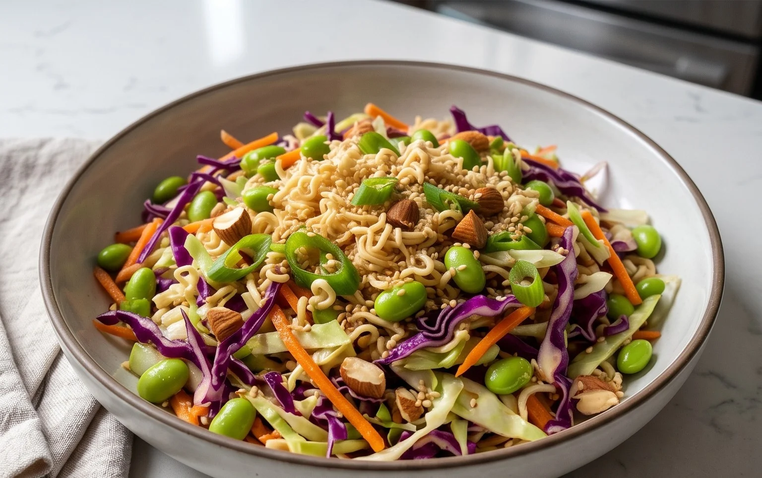 Crunchy Asian Ramen Noodle Salad Recipe