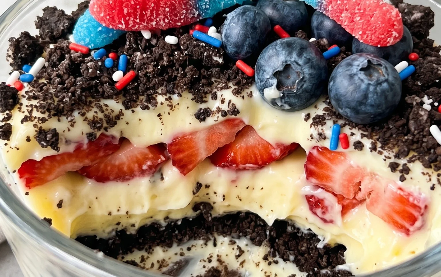 Red, White and Blue Dirt Cups