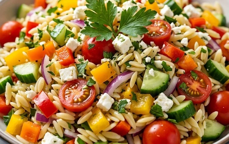 Rainbow Orzo Salad