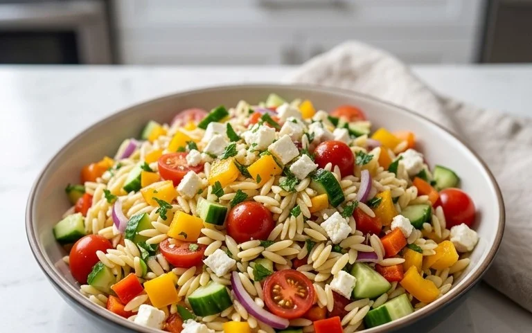 Rainbow Orzo Salad
