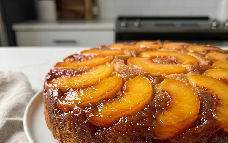 Peach Upside-Down Cake Recipe