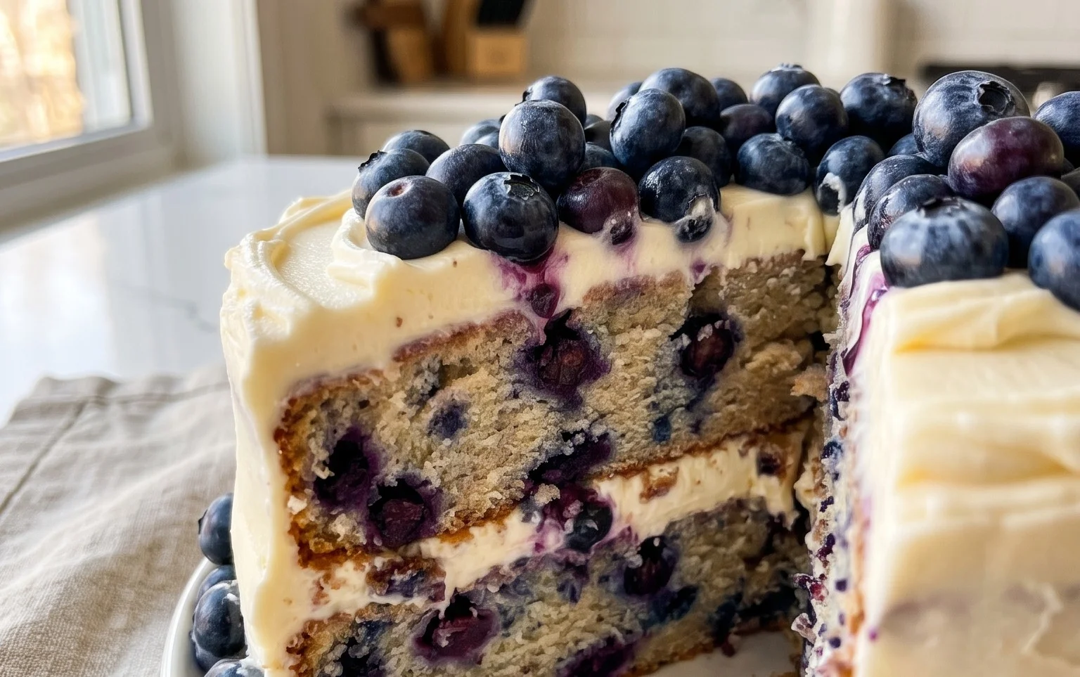 Nova Scotia Blueberry Cream Cake