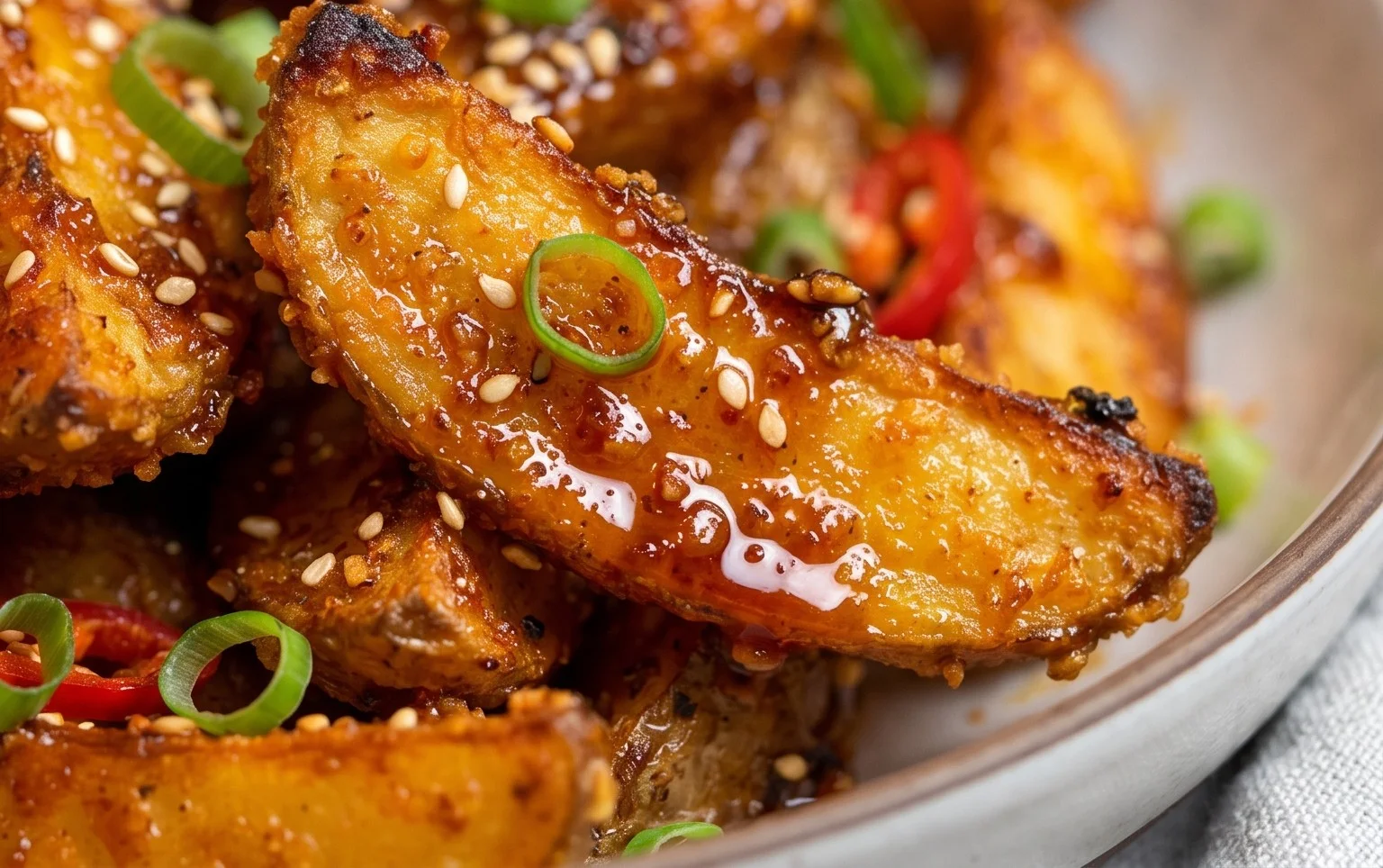 Crispy Honey Chilli Potatoes