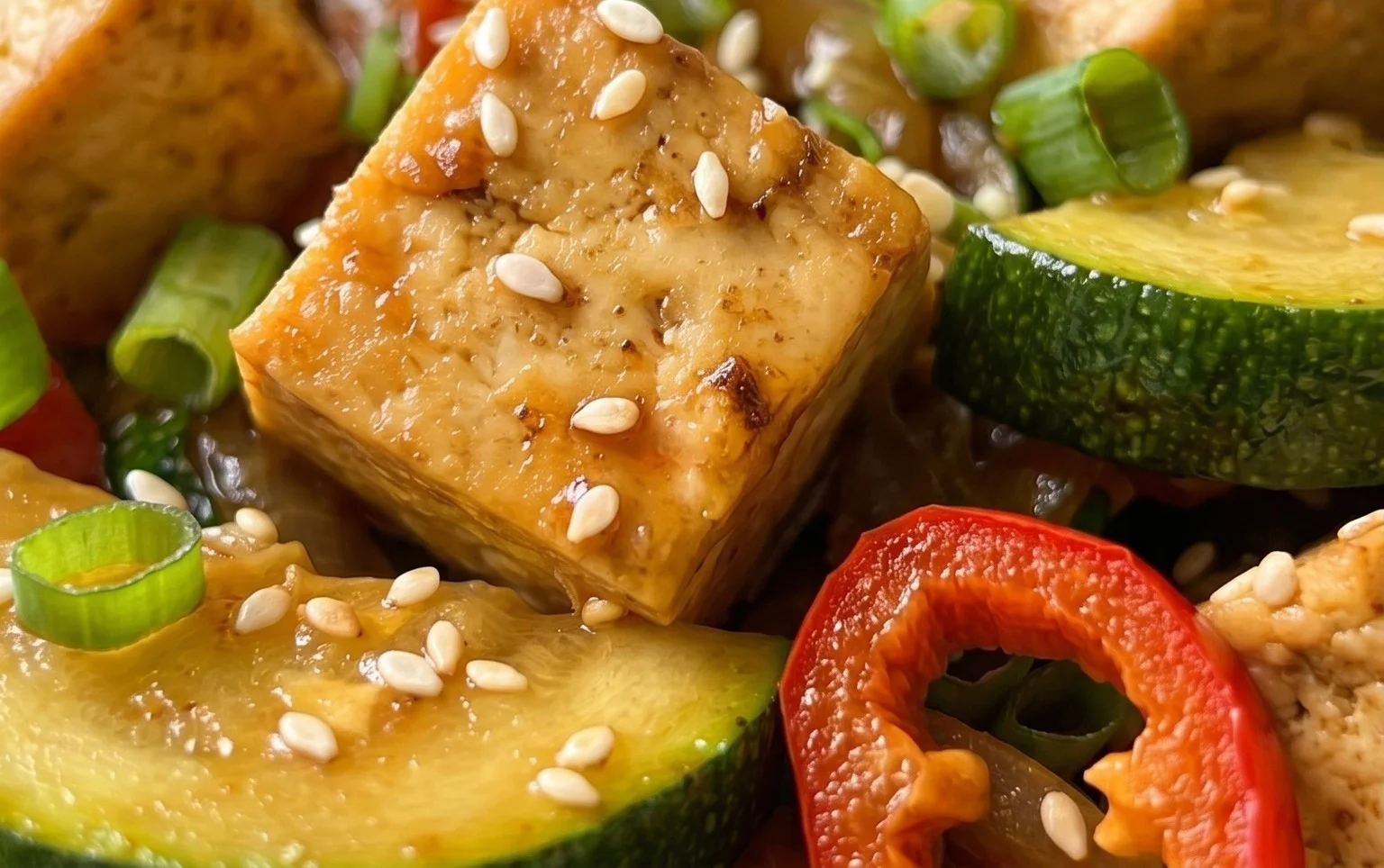 Zucchini Stir Fry With Tofu (Vegan)