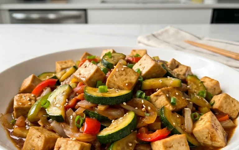 Zucchini Stir Fry With Tofu (Vegan)
