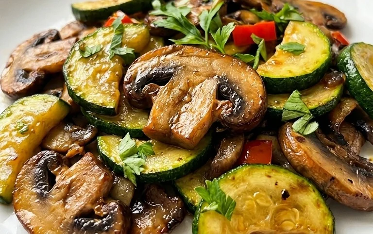Skillet Zucchini and Mushrooms
