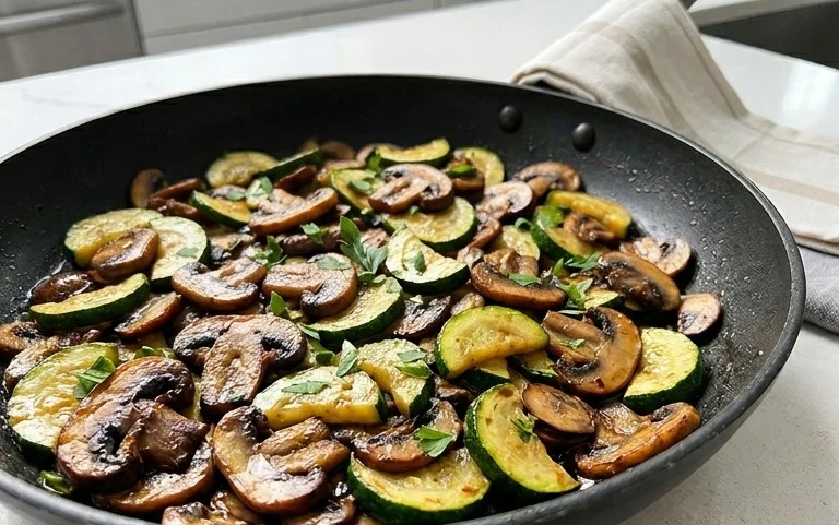 Skillet Zucchini and Mushrooms