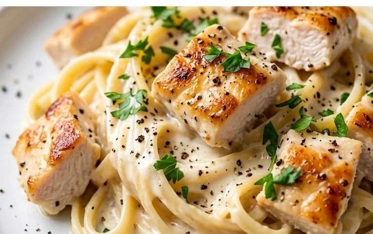 Low Calorie Chicken Alfredo