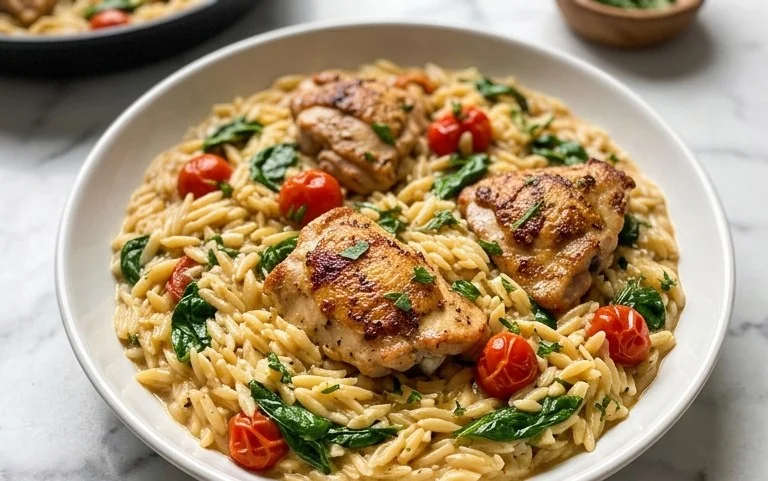 Chicken Orzo (30-Minutes, One-Pan)