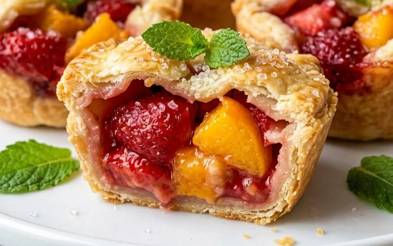 Strawberry Peach Pie Bites