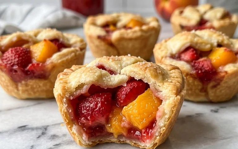 Strawberry Peach Pie Bites