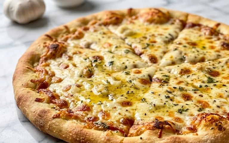 buttery garlic pizza