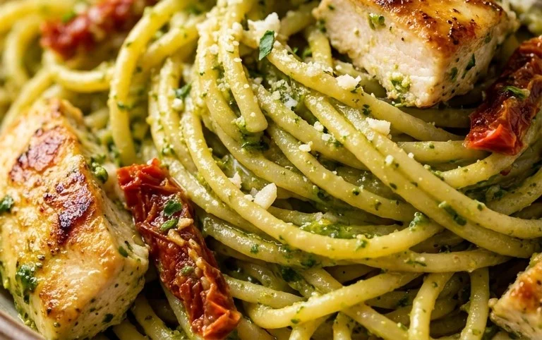 Creamy Chicken Pesto Pasta