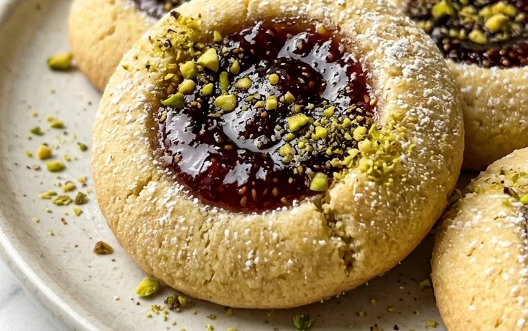 Cardamom Fig Thumbprint Cookies