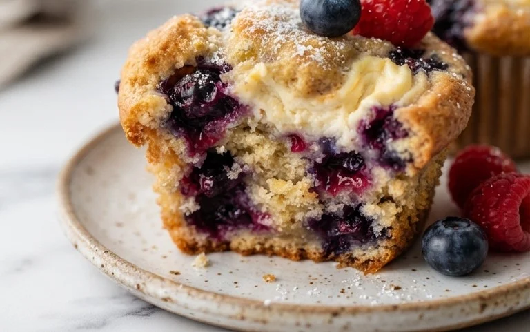 Berry Cream Cheese Muffins