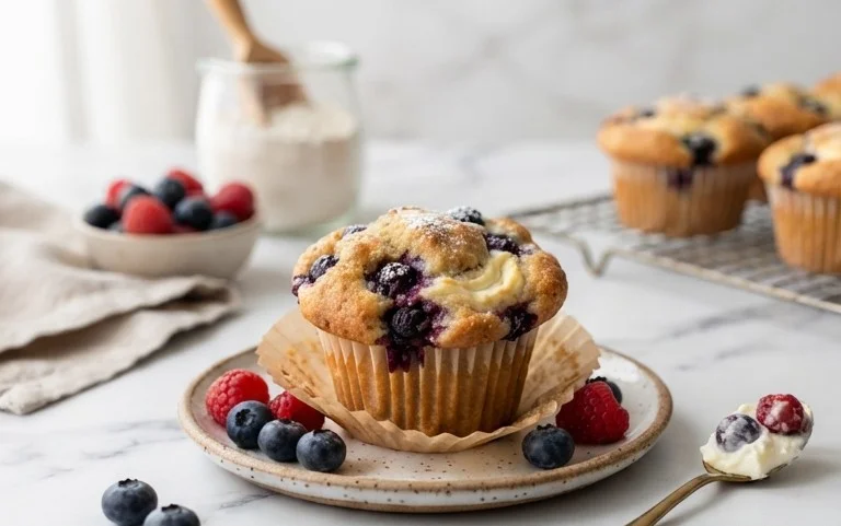 Berry Cream Cheese Muffins