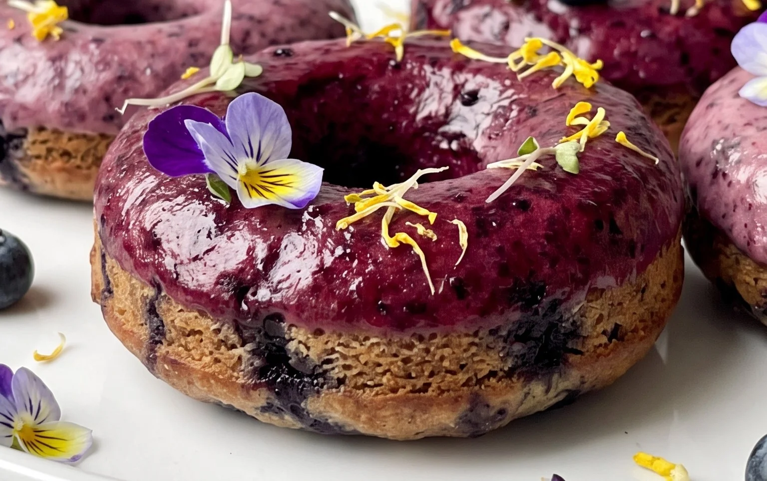 Blueberry Cake Donuts