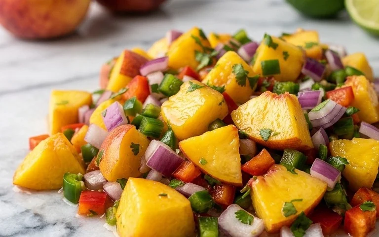 Sweet & Spicy Peach Salsa Canning Recipe