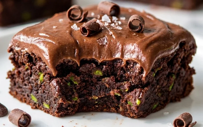 Zucchini Brownies with 1 minute Frosting!