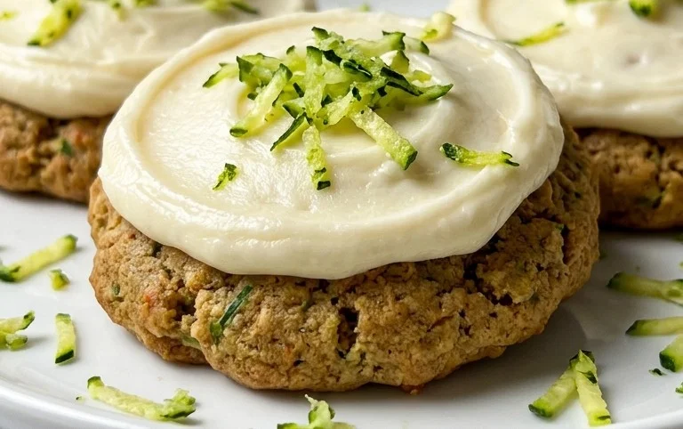Zucchini Cookies with Cream Cheese Frosting